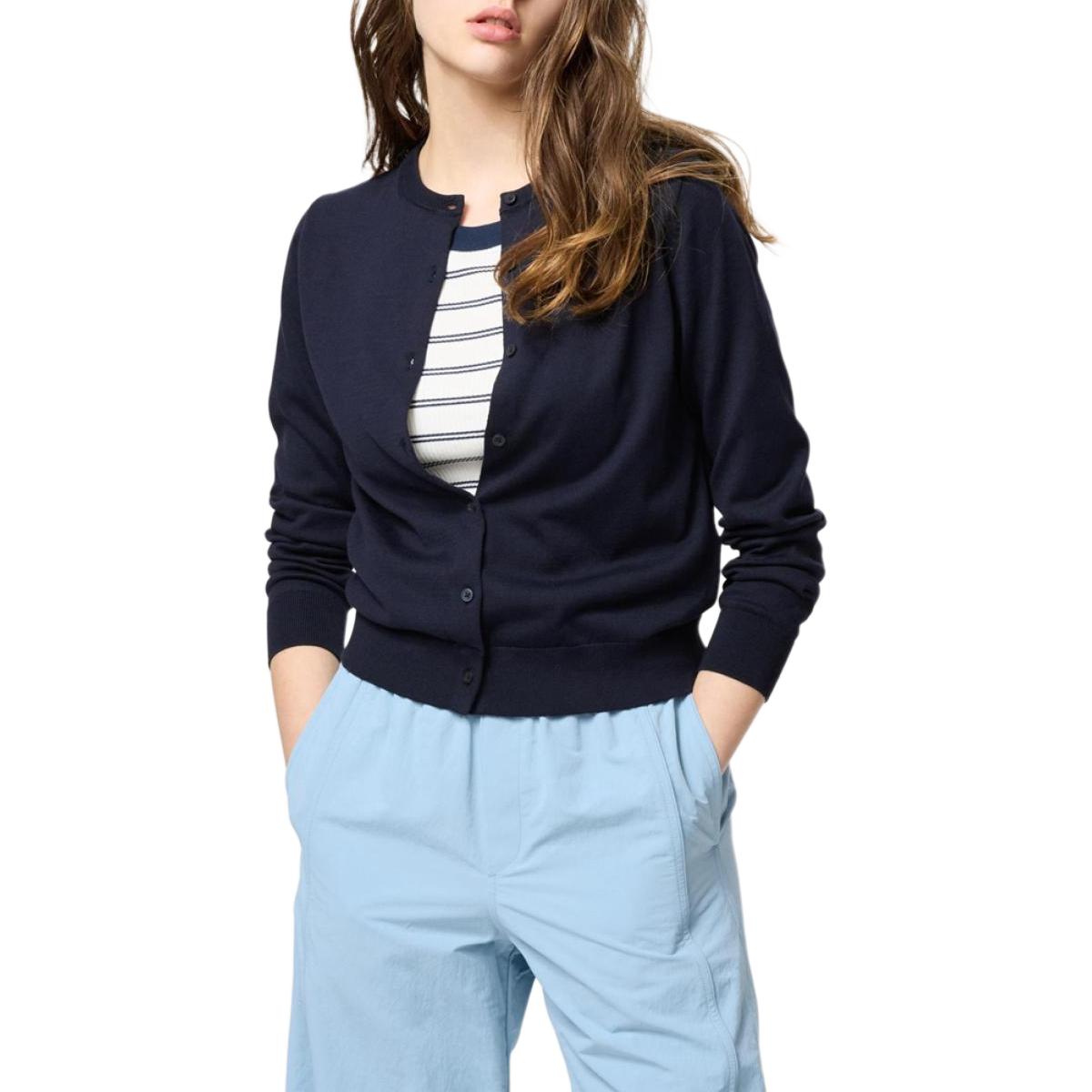 Женский джемпер UNIQLO Knitwear (темно-синий)