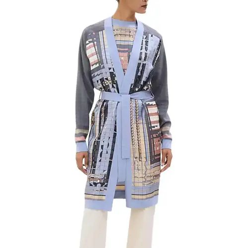 HERMES Knitwear Women's Blue Gray