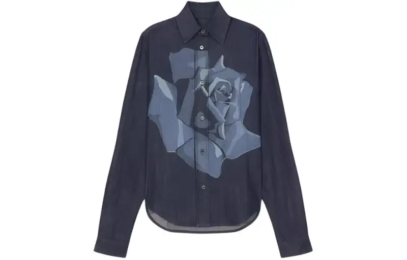 KENZO Rose print Denim Shirt