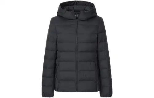 UNIQLO Down Jackets Women's Black Hooded Moderate Other
