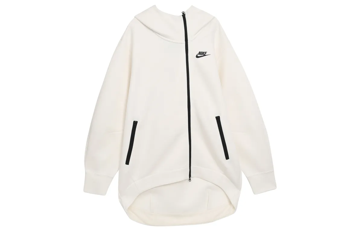 Nike Jackets Women's Ivory White Hooded Moderate Other