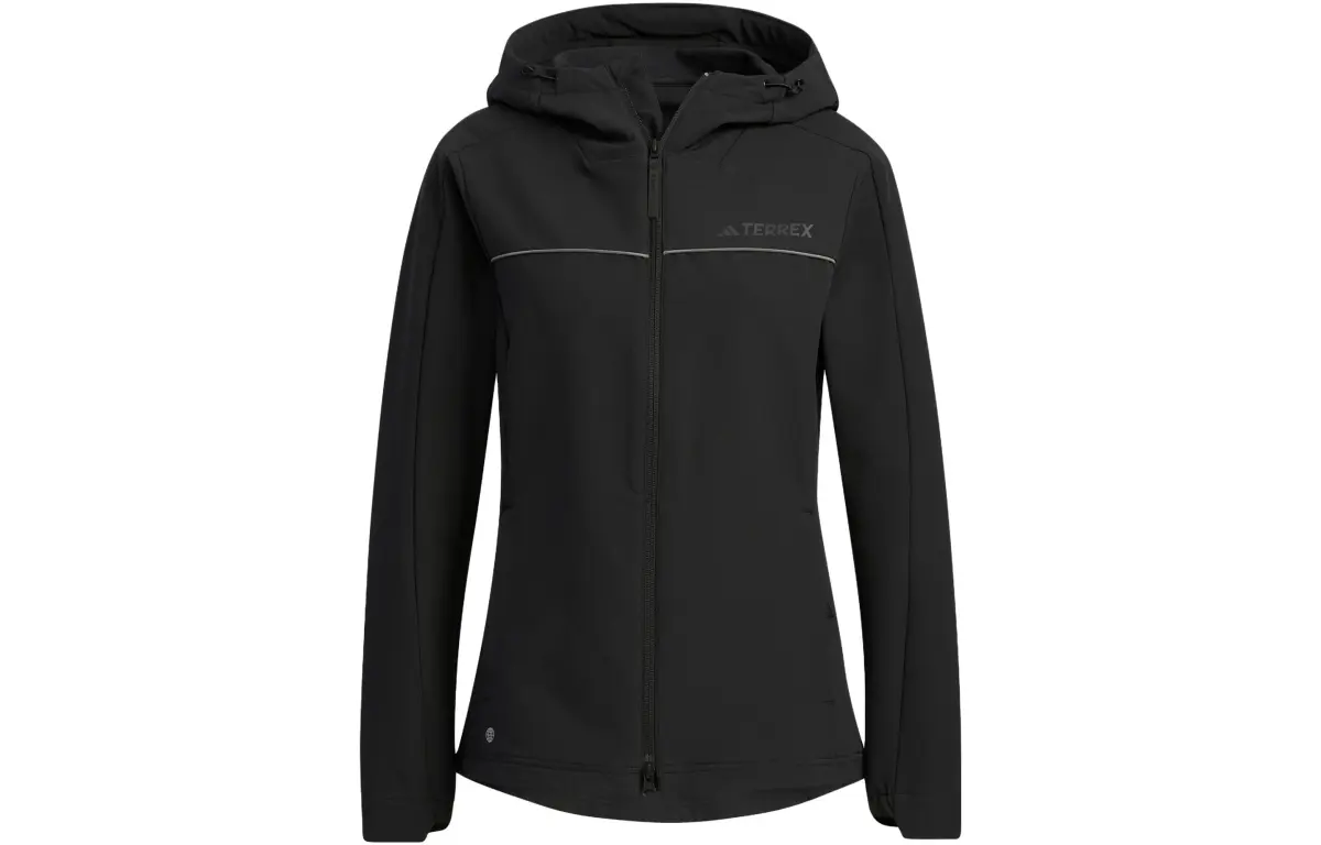 Adidas Jackets Women's Black Hooded Moderate Other