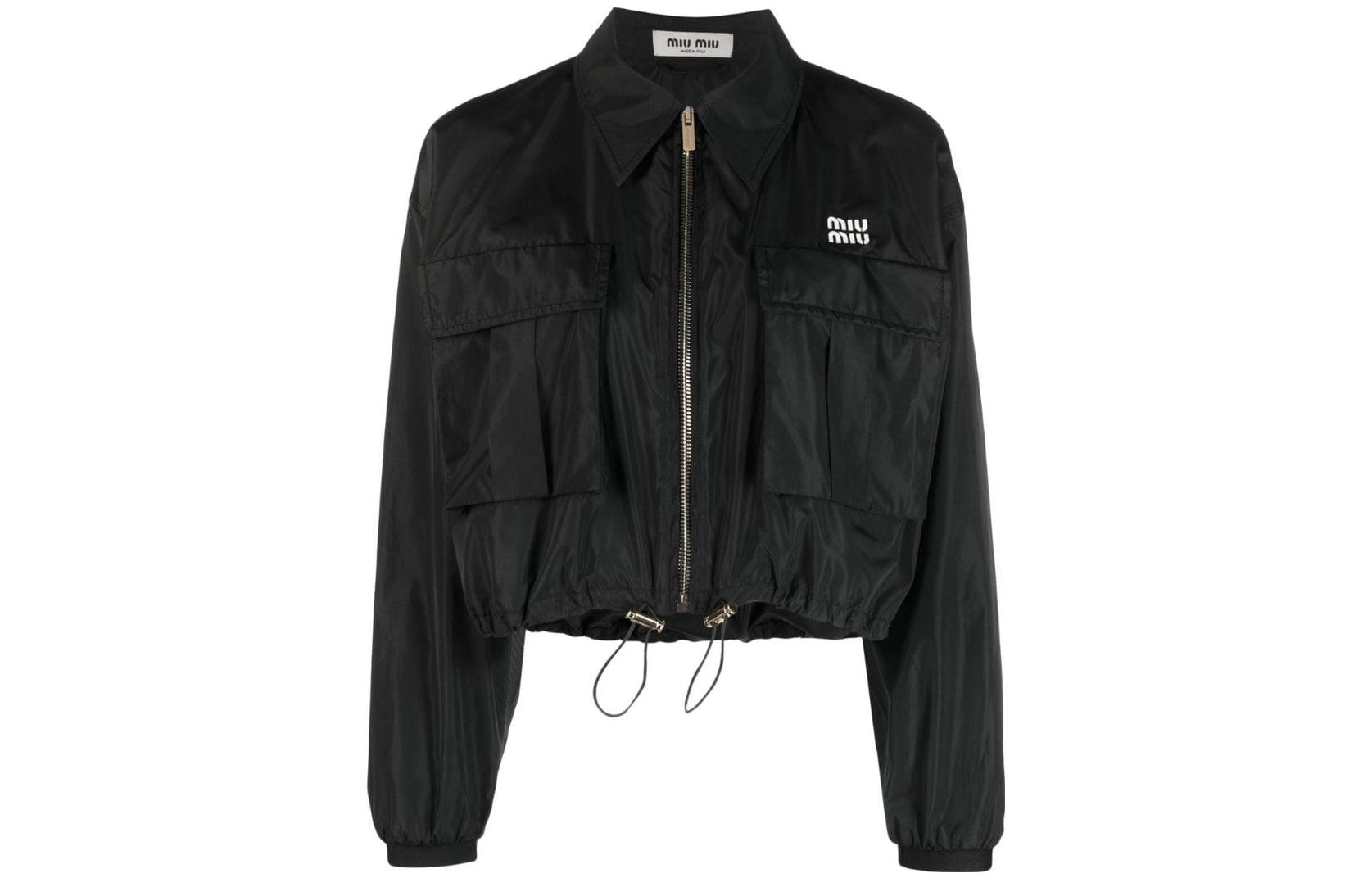 MIU MIU Technical silk Blouson Jacket