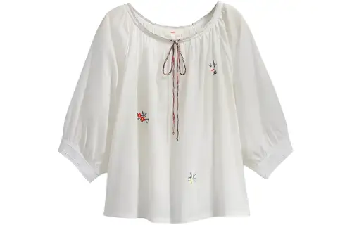 Levis T Shirts Women's White Crew Neck Moderate Other