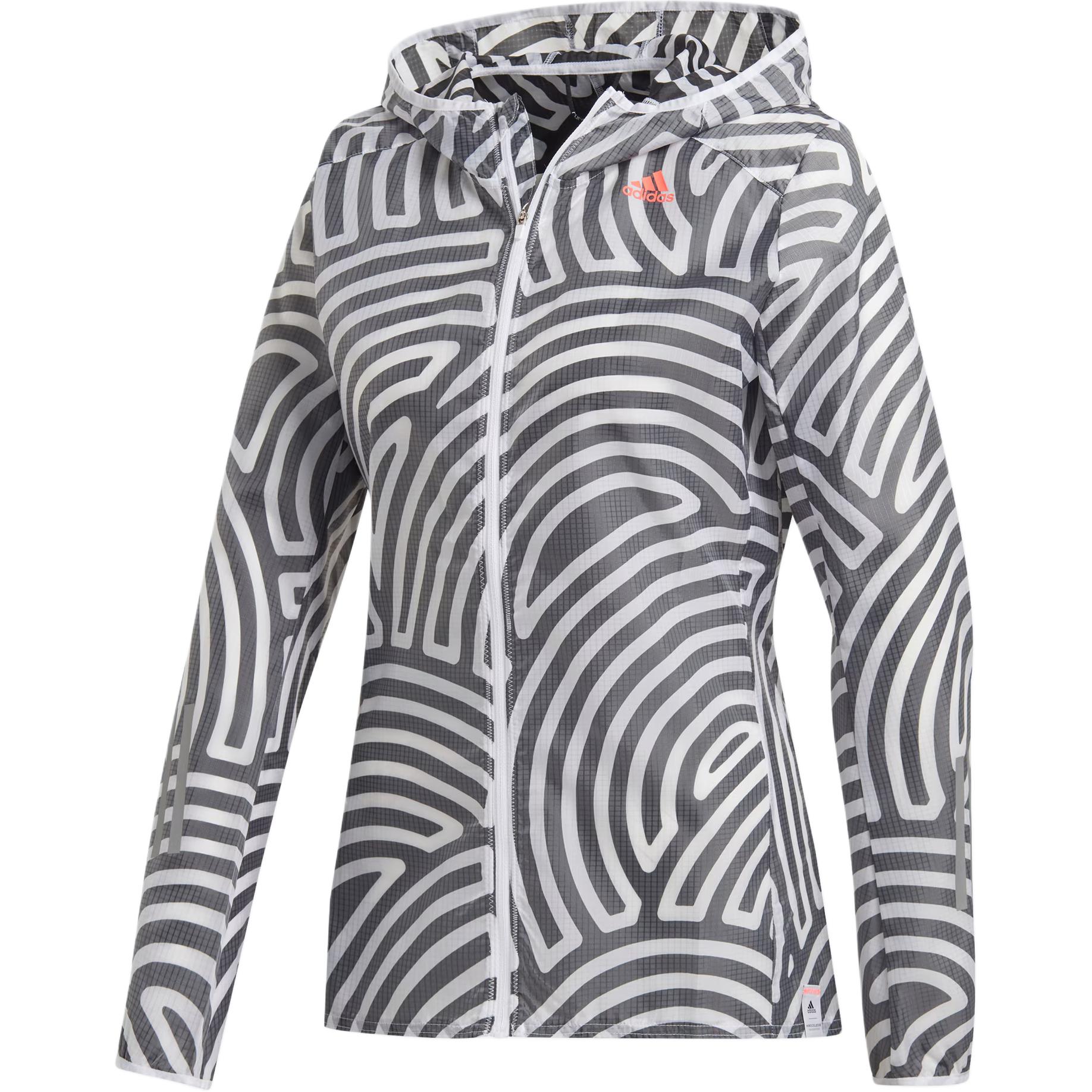 Женская куртка adidas (бело-черная)