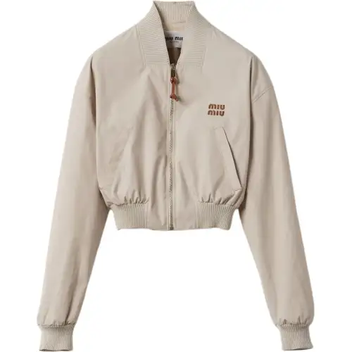 Miu Miu Panama cropped bomber jacket