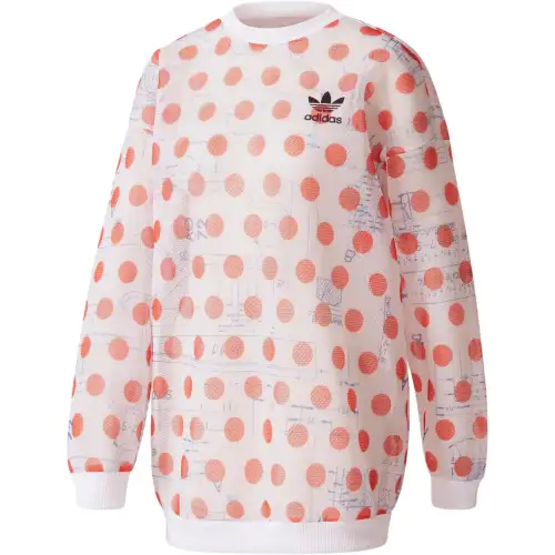 Adidas Originals Sweatshirt Women's White/Dark Orange Yellow