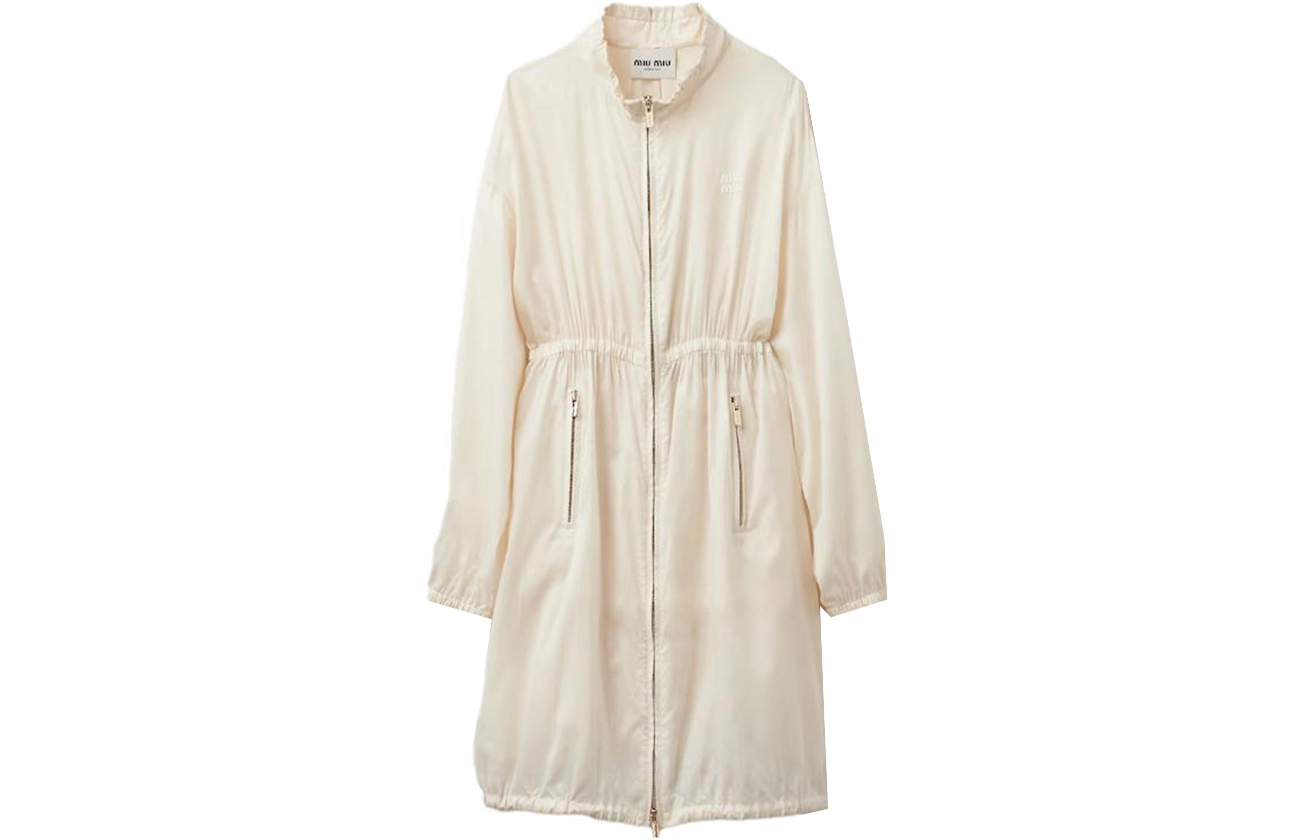 MIU MIU Zip up Silk Long Coat