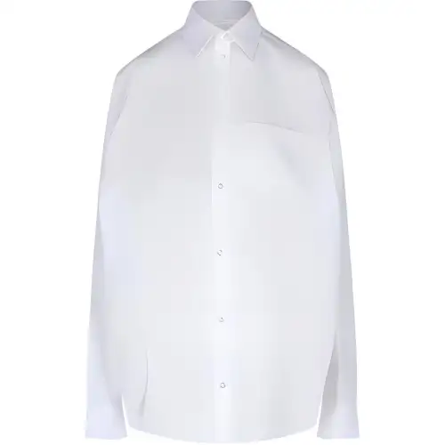 Balenciaga Logo Embellished Long Sleeved Shirt