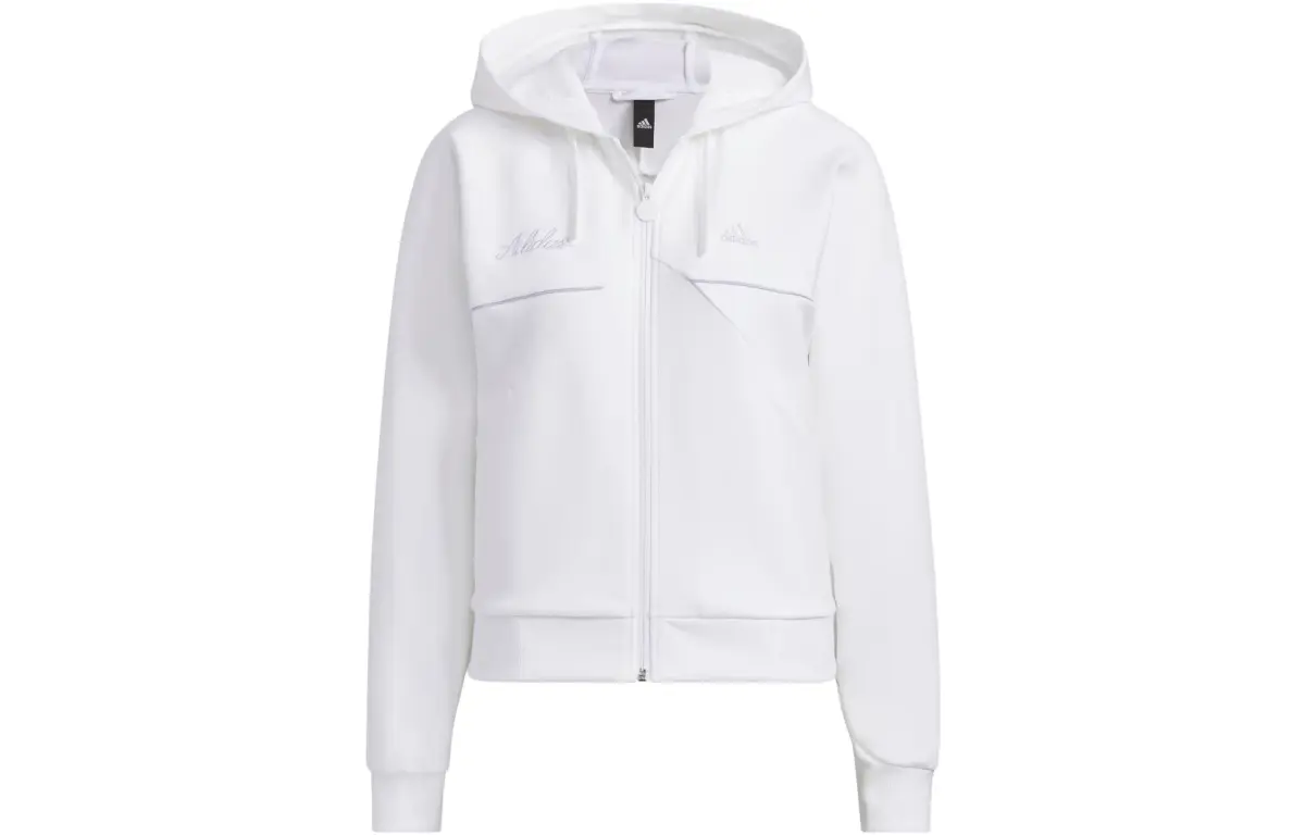 Adidas Jackets Women's White Hooded Moderate Other