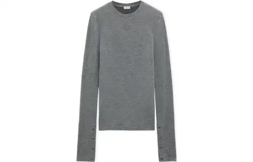 LOEWE Sweatshirts Women's Gray Crew Neck Moderate Regular
