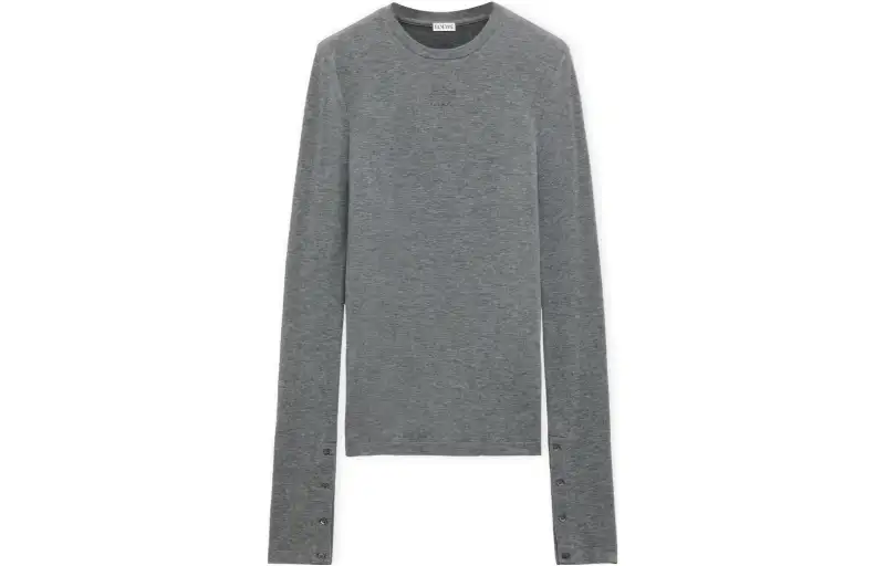 LOEWE Sweatshirts Women's Gray Crew Neck Moderate Regular