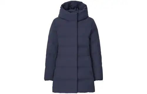UNIQLO Down Jackets Women's Starry Blue Hooded Thickened Down Coat