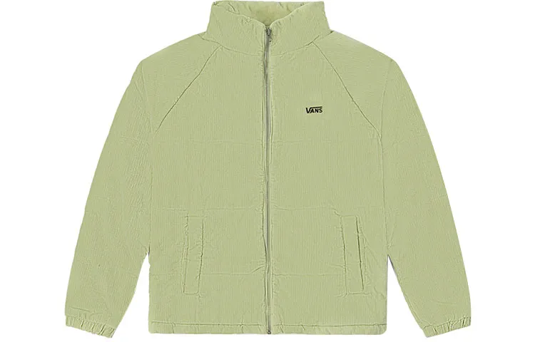 Vans Jackets Women's Green Stand Collar Thickened