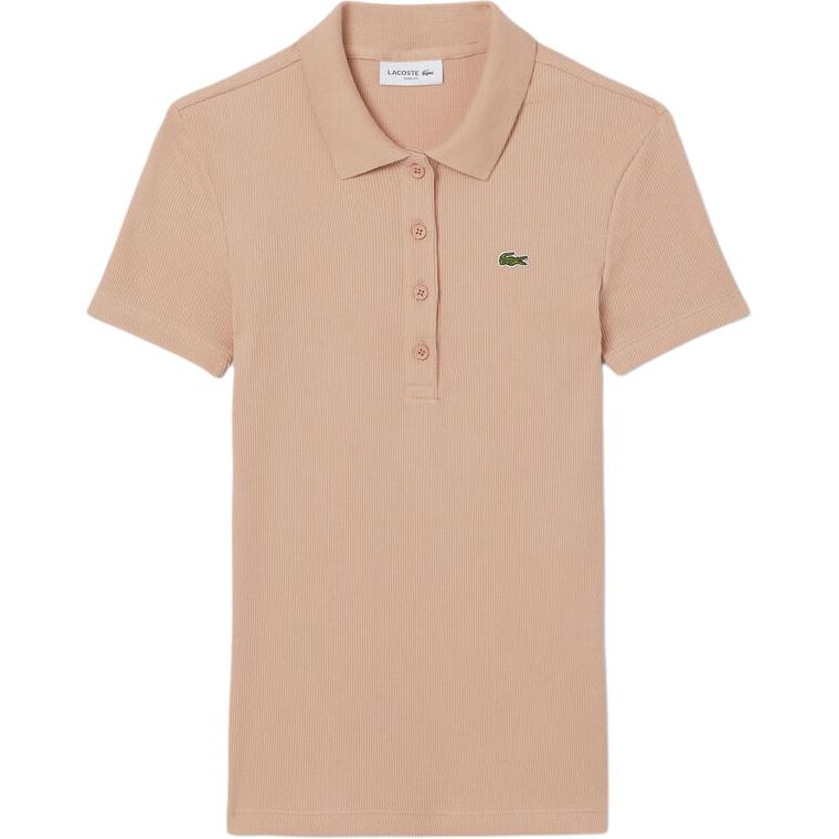 Женская футболка LACOSTE (бежевая)