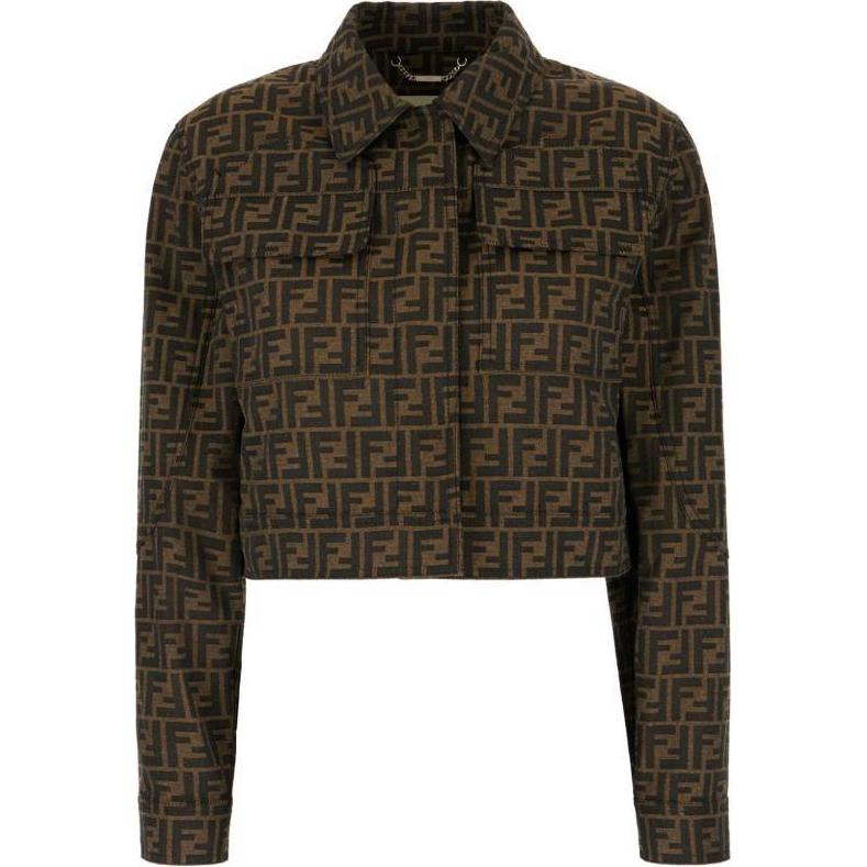Женская куртка Fendi (коричневая)