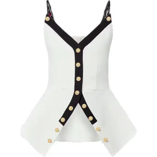 LOUIS VUITTON Buttoned Peplum Top
