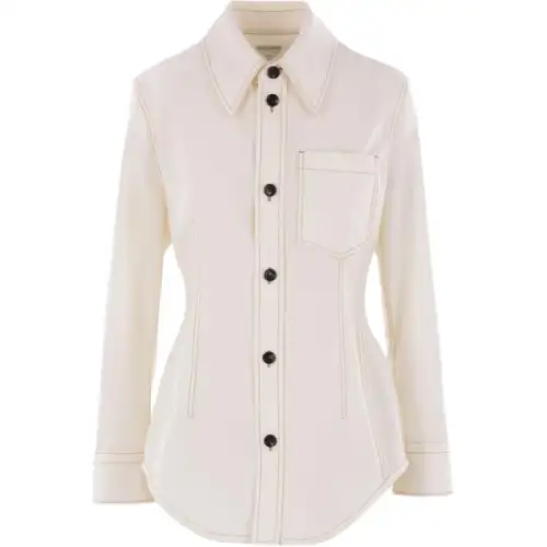 Bottega Veneta Contrast Stitched Fitted Shirt
