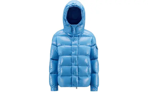 Moncler Women's Maya 70th Anniversary Special Edition Short Down Jacket Sky Blue
