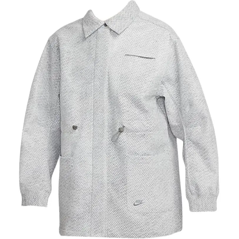Nike Jackets Women's Smoke Gray Lapel Moderate Straight Fit