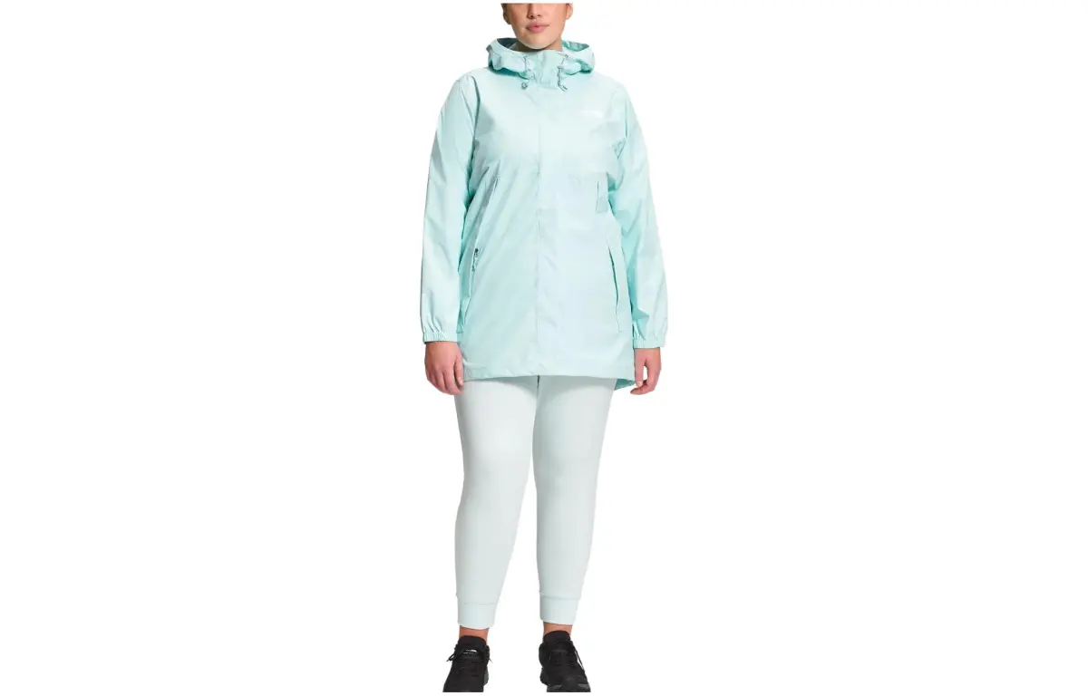 THE NORTH FACE Jackets Women's Light Blue Hooded Moderate Straight Fit