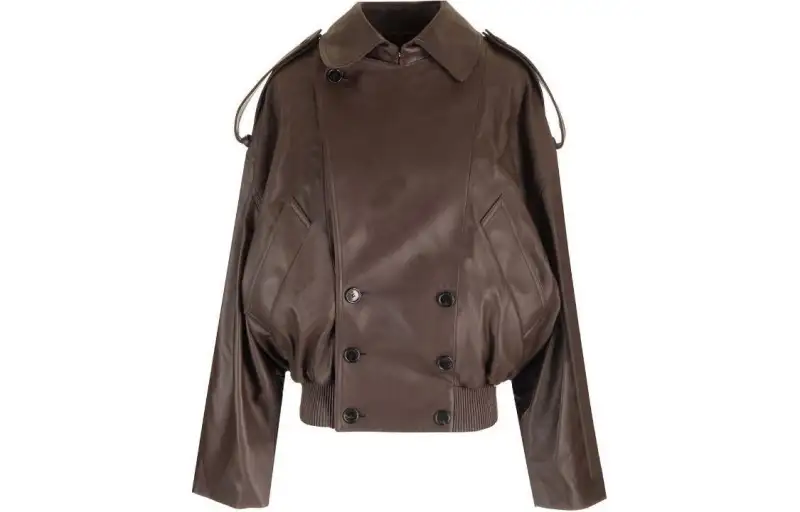 LOEWE Double-breasted Leather Jacket