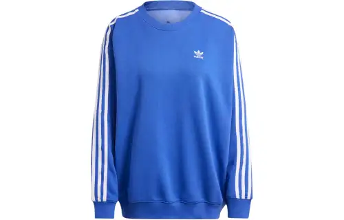 Adidas Originals 3 Stripes Oversized Crew Sweatshirt Women's Dark Blue
