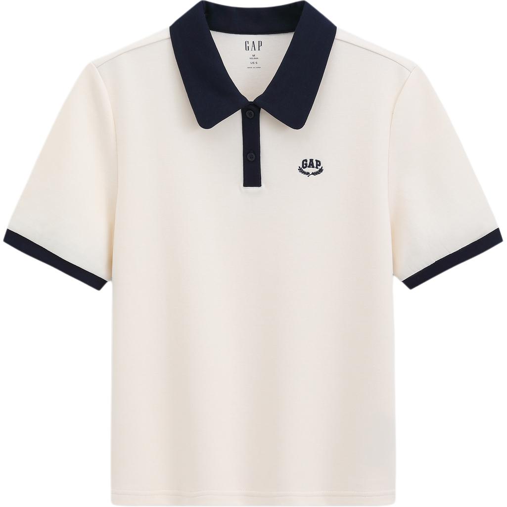 Женская футболка GAP logopoloPolo (синяя) — фото 13