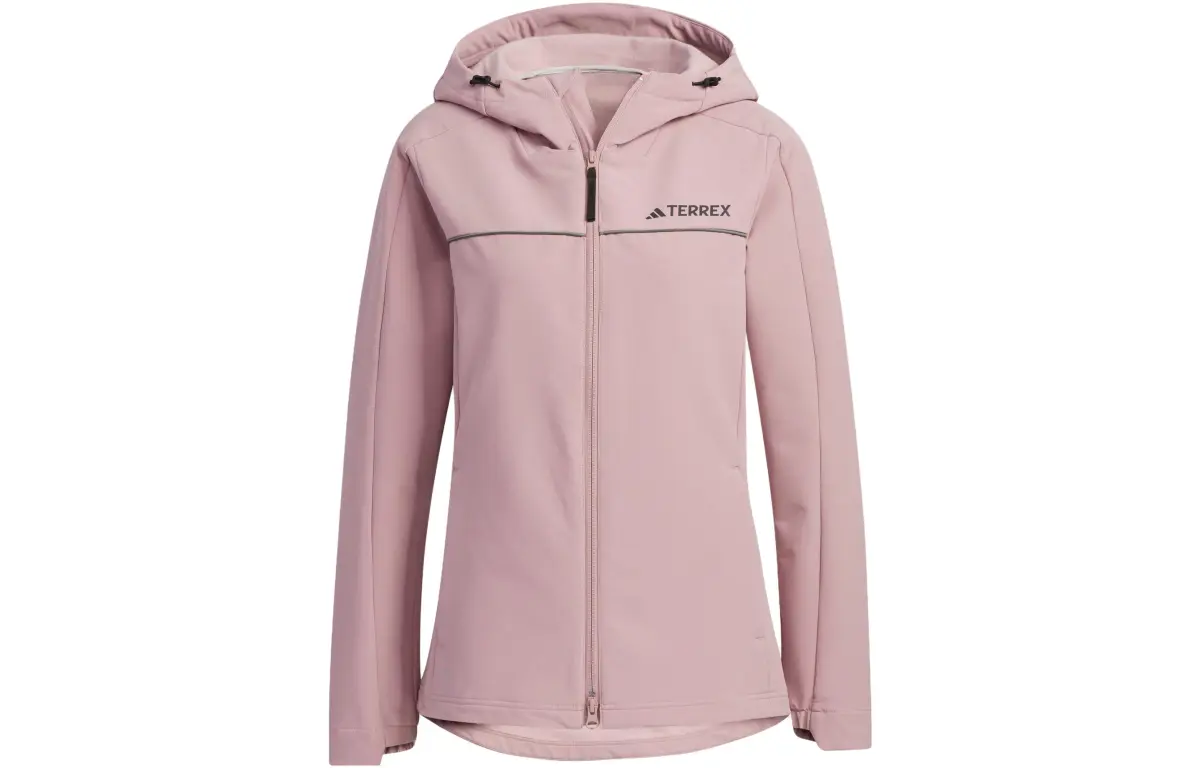 Adidas Jackets Women's Purple Hooded Moderate Nipped-in Waist