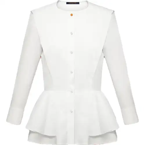 Lv Poplin Peplum Blouse