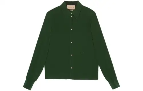 GUCCI Logo Embroidered Buttoned Shirt