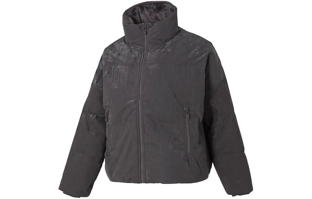 Under Armour Down Jackets Women's Dark Gray Stand Collar Moderate Straight Fit