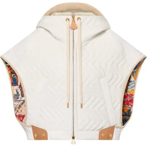 LOUIS VUITTON Zigzag Quilted Open-Arm Jacket