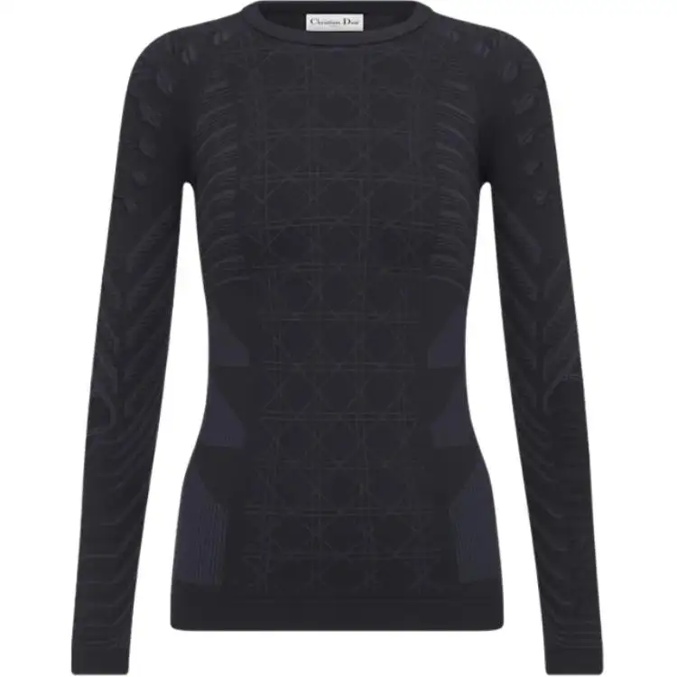 DIOR T Shirts Women's Black Crew Neck Moderate