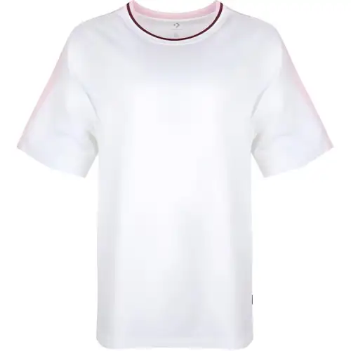 Converse T Shirts Women's White Crew Neck Moderate