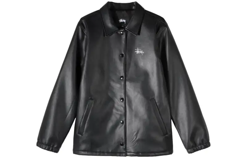 Stussy Jackets Women's Black Lapel Moderate Other