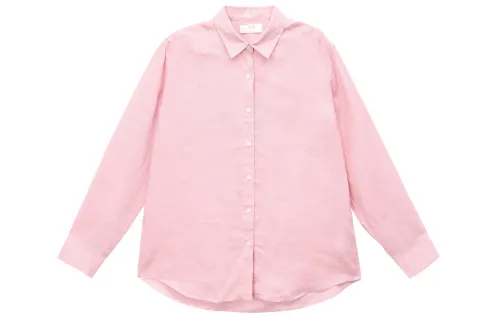 UNIQLO Shirts Women's Pink Pointed Collar Moderate Other