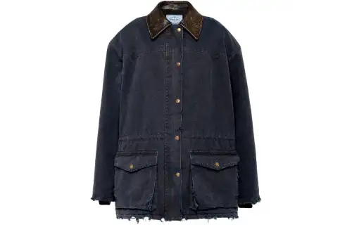 PRADA Distressed Canvas Jacket