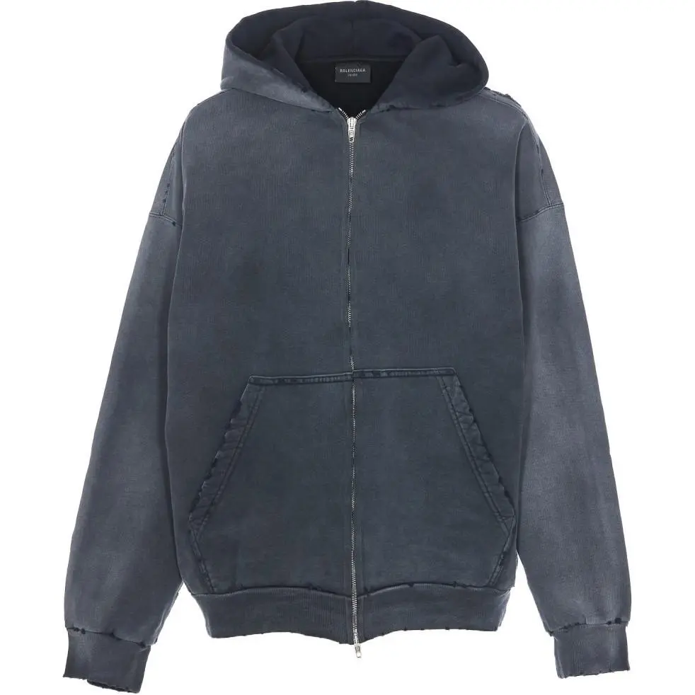 Balenciaga Graphic Printed Zip Up Hoodie