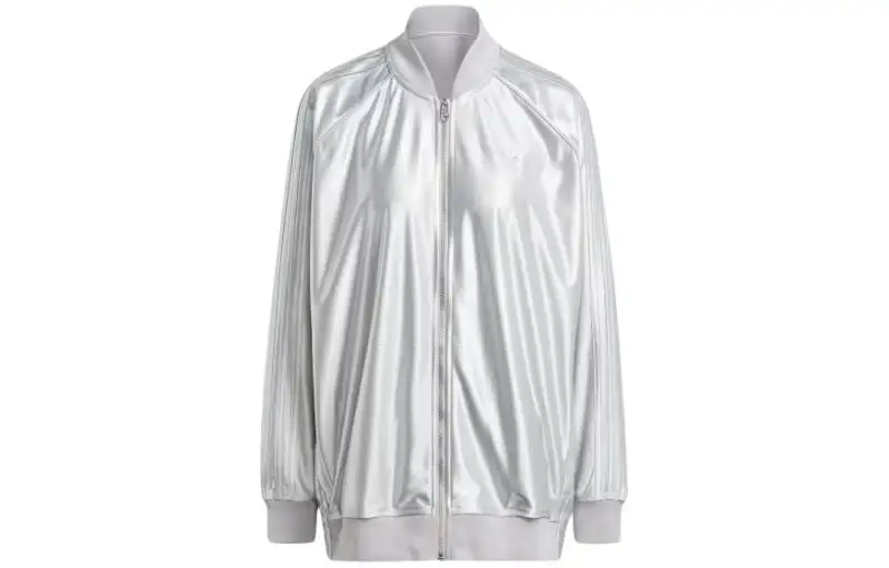 Adidas Originals Premilim Originals Oversized Sst Track Top Jackets & Coats Women's Silver