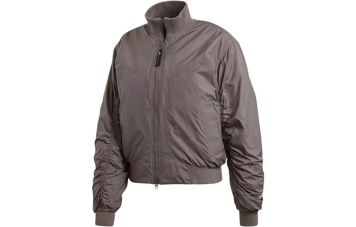 Adidas Jackets Women's Gray Stand Collar Moderate Other