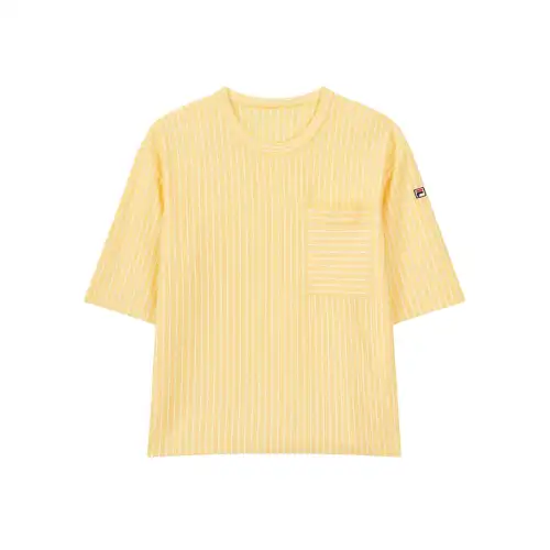 FILA Shirts Women's Yellow Crew Neck Moderate Shirt