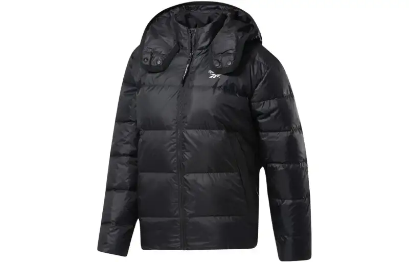 Reebok Down Jackets Women's Black Hooded Moderate Down Jacket