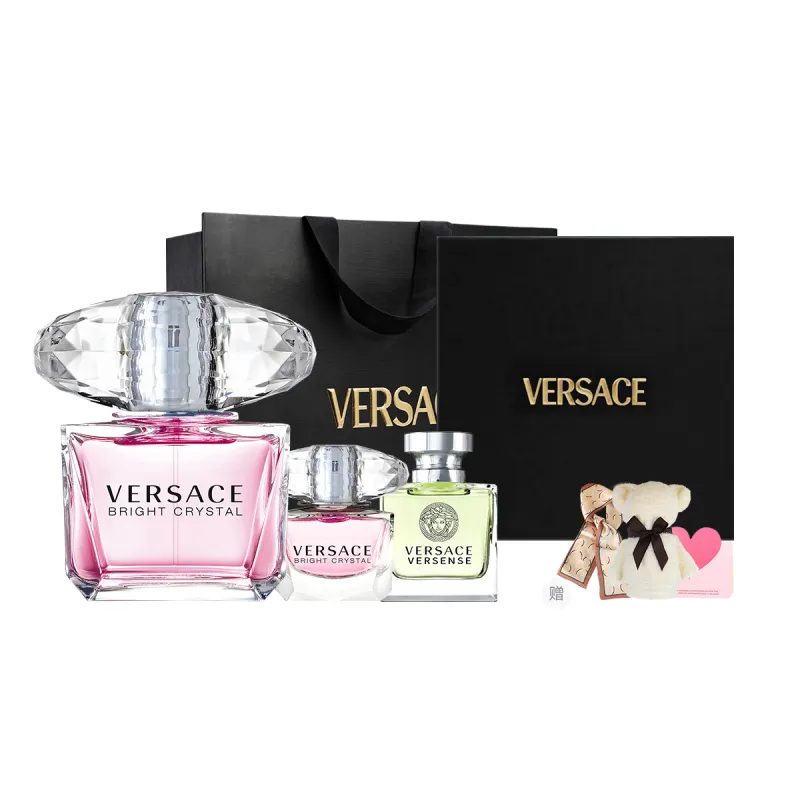 VERSACE Pink Diamond Women's Perfume (Pink Diamond) Gift Box Set Eau de Toilette EDT Starry Night/Golden Diamond/Heartbeat Women's Fragrance/Peninsula Memory/Ainas/Sunset Dream Song Floral and Fruity Fragrance 30ml/50ml/90ml+5ml*2
