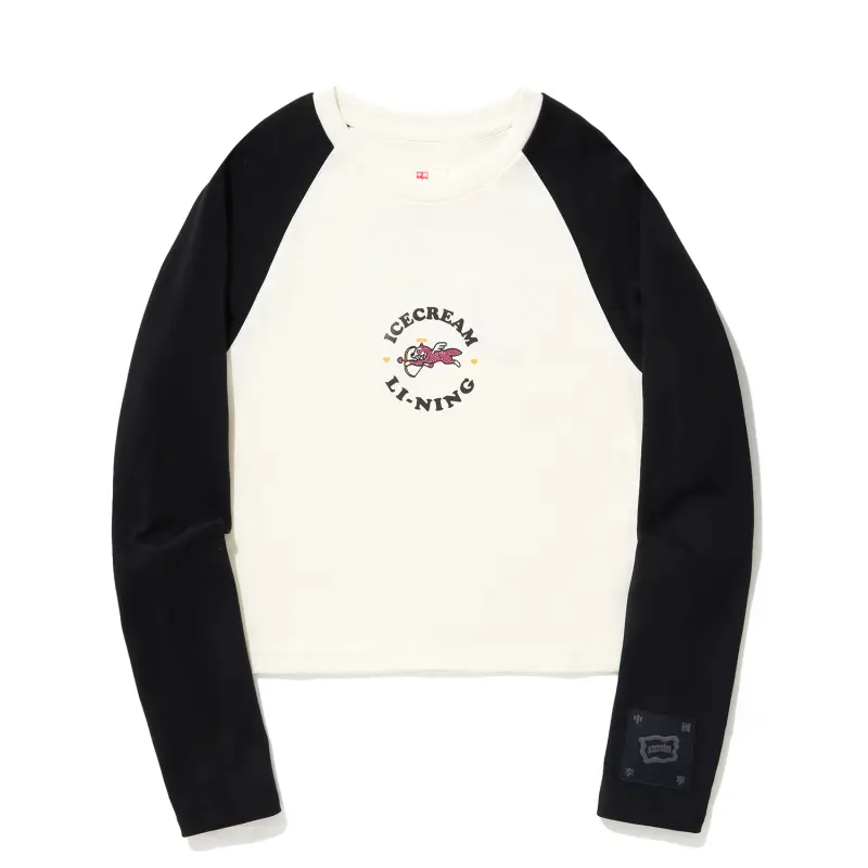 Li Ning x Ice Cream Sweatshirt Women's Ecru Black