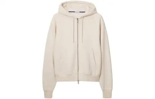 Burberry logo-appliqué cotton hoodie