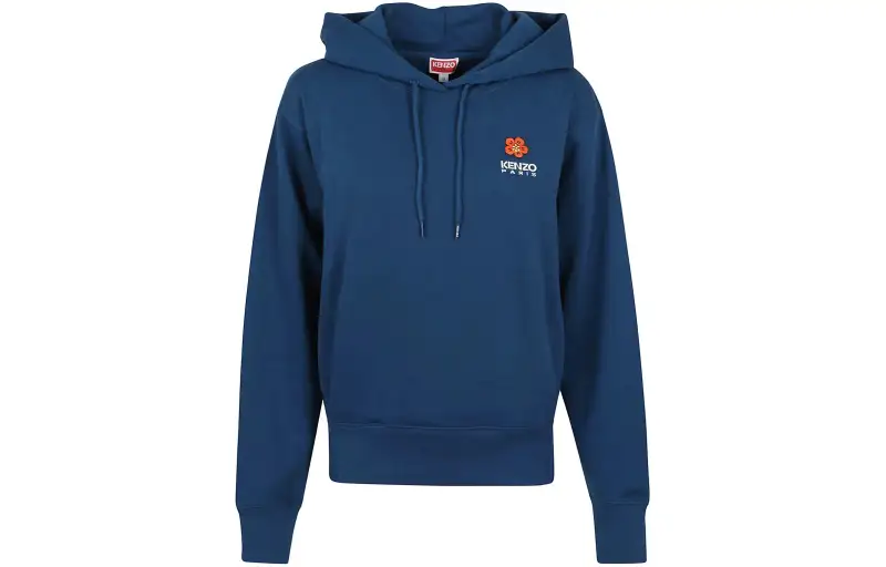 KENZO Sweatshirts Women's Blue Hooded Moderate Regular