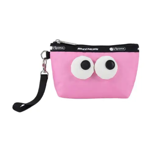 Skechers LeSportsac LePoesi, Collaboration Compact And Portable Fabric Big Eyed Bag Cute Clutch Coin Purse Mini Unisex