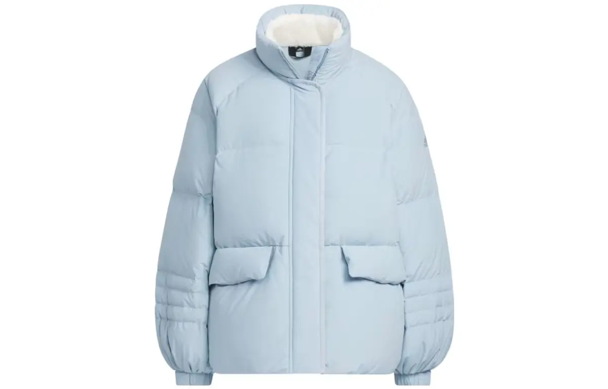 Adidas Down Jackets Women's Blue Stand Collar Moderate Other