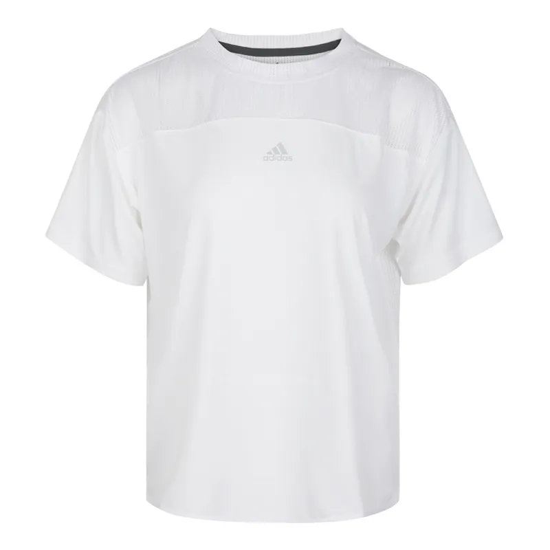 Adidas T-Shirts Women's White Crew Neck Moderate